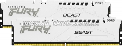     DDR5 64GB (2x32GB) 6000 MHz Beast White Kingston Fury (ex.HyperX) (KF560C36BWEK2-64)
