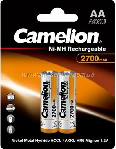 ����������� Camelion AA 2700 mAh Ni-MH * 2 HR6 BP2 (NH-AA2700BC2)