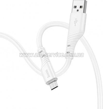 ���� ������ USB 2.0 AM to Micro 5P 1.0m Crystal color silicone X97 white HOCO (6931474799838)