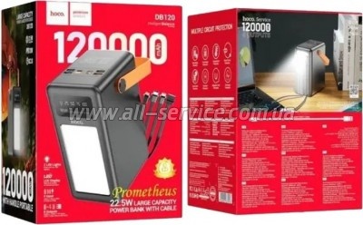 ������� ������������� HOCO 120000mAh Prometheus PD 22.5W Black (DB120 / 714723)