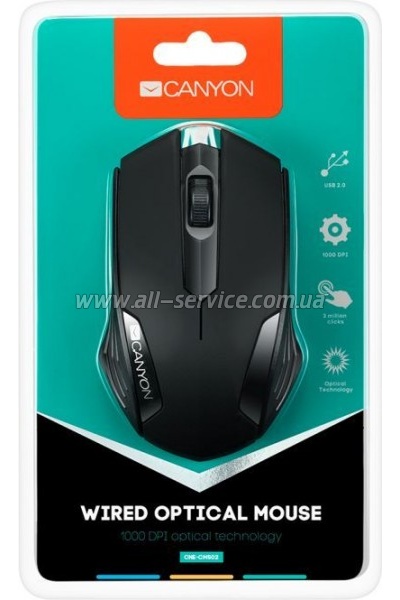  Canyon CM-02 USB Black (CNE-CMS02B)
