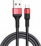 ���� ������ USB 2.0 AM to USB-C 1.0m 2A 18W nylon X26 black+red HOCO (6957531080251)