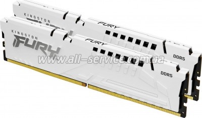     DDR5 64GB (2x32GB) 6000 MHz Beast White Kingston Fury (ex.HyperX) (KF560C36BWEK2-64)
