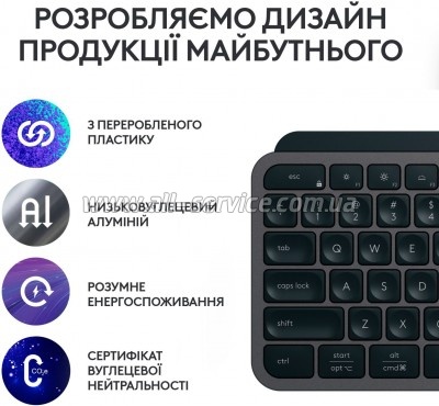  Logitech MX Keys S Wireless UA Graphite (920-011593)
