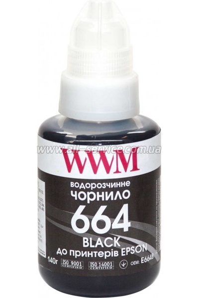  WWM Epson 664 Epson L110/ L210/ L300 140 Black (E664B)