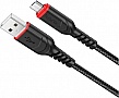 Дата кабель USB 2.0 AM to Micro 5P 1.0m 2.4A nylon X59 black HOCO (6931474744890) Дата кабель USB 2.0 AM to Micro 5P 1.0m 2.4A nylon X59 black HOCO (6931474744890)