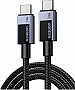 ���� ������ USB-C to USB-C 2.0m PD60W 3A braided L524 gray Ugreen (55775)