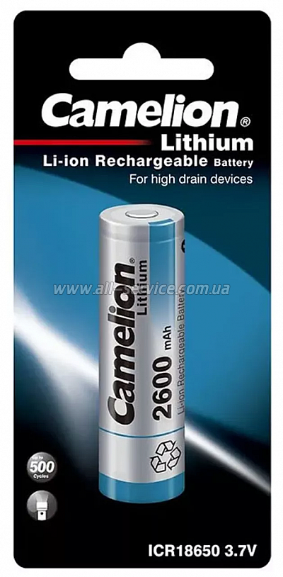  Camelion 18650 2600mAh, FlatTop, 3.7V, Bulk (ICR18650F-26)