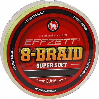 Шнур DAM Effzett 8-BRAID 125м 0,15мм 11,3кг (yellow) (3798015) Шнур DAM Effzett 8-BRAID 125м 0,15мм 11,3кг (yellow) (3798015)