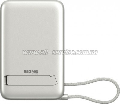 Батарея универсальная Sigma X-power SI10A8QL-MAG silver 10000mAh, Magnetic PD 15W (4827798161012) Батарея универсальная Sigma X-power SI10A8QL-MAG silver 10000mAh, Magnetic PD 15W (4827798161012)