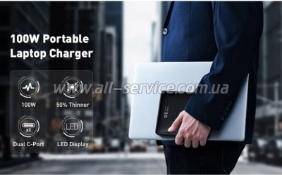   Baseus Blade Digital Display 20000mAh PD/100W, Black (PPDGL-01, PPBLD100-S) (PPBL000201)