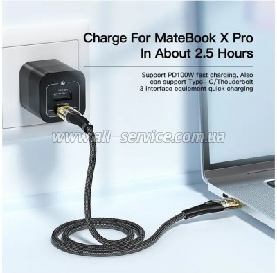 ���� ������ USB-C to USB-C 1.0m 100W blue Essager (EXCTT1-XJ03-P)