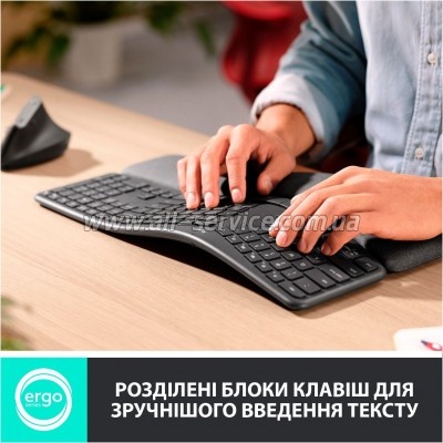  Logitech ERGO K860 Bluetooth/Wireless UA Black (920-010108)