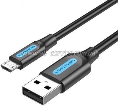 ���� ������ USB 2.0 AM to Micro 5P 1.0m 3A black Vention (COLBF)