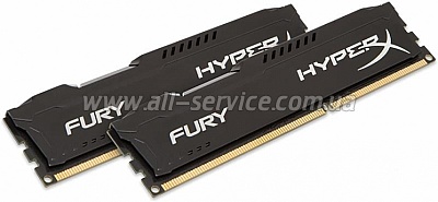  Kingston HyperX 8 GB 2x4GB DDR4 3200 MHz Fury Black (HX432C16FB3K2/8)