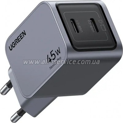 �������� ������� Ugreen 2xUSB-C PD 45W GaN X707 gray (35008)