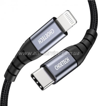 ���� ������ USB-C to Lightning 2.0m MFI Choetech (IP0041-BK)
