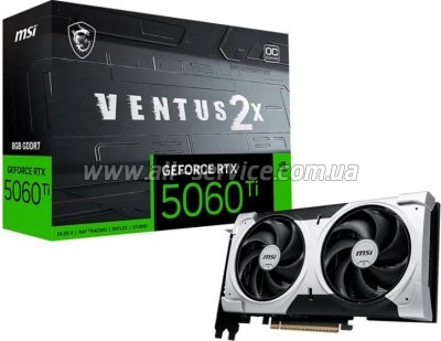  MSI GeForce RTX5060Ti 8Gb VENTUS 2X OC PLUS (RTX 5060 Ti 8G VENTUS 2X OC PLUS)