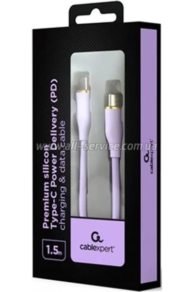 ���� ������ USB-C to USB-C 1.5m 3A Cablexpert (CC-USB2S-CMCM-1.5M-P)