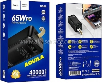 ������� ������������� HOCO 40000mAh Aquila PD 65W Black (DB82 / 714726)