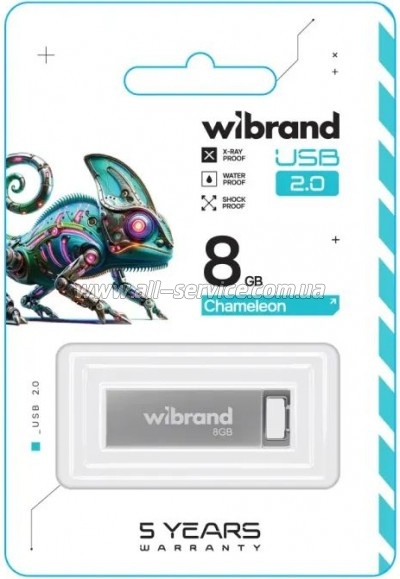  Wibrand 8GB Chameleon Silver USB 2.0 (WI2.0/CH8U6S)