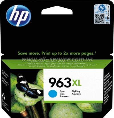  HP 963XL Officejet Pro 9010/ 9013/ 9020/ 9023 Cyan (3JA27AE)