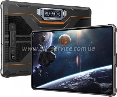  OUKITEL RT8 11" 6/256GB Dual Sim Black-Orange with hand (6931940756396)