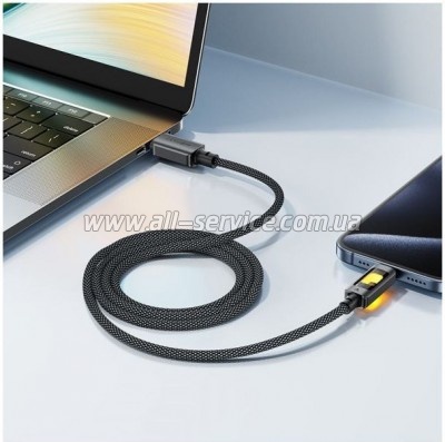 ���� ������ USB 2.0 AM to USB-C 1.2m 60W black Acefast (6974316284673)