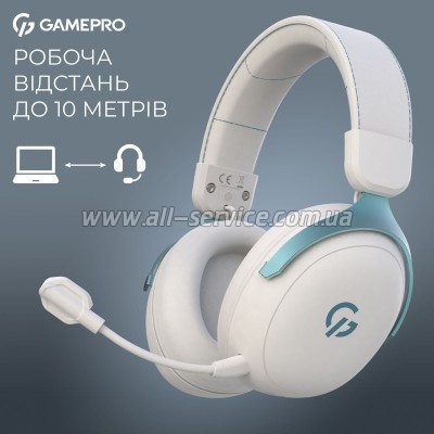 �������� GamePro Asgard Freya Pro Wireless White/Blue (HSW201WB)