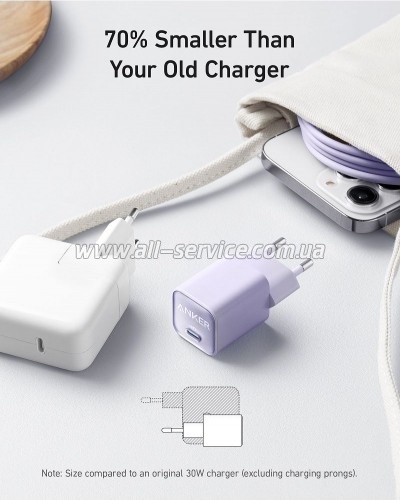 �������� ������� Anker USB-C PD 30W white (A2147G21)