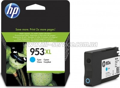  HP 953XL Officejet Pro 8210/ 8710/ 8720/ 8725/ 8730 Cyan (F6U16AE)