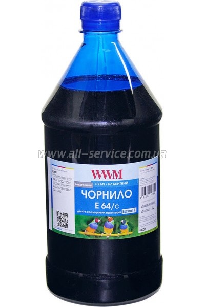 Чернила WWM 1000г Epson L110/ L210/ L355 Cyan Водорастворимые (E64/C-4) Чернила WWM 1000г Epson L110/ L210/ L355 Cyan Водорастворимые (E64/C-4)