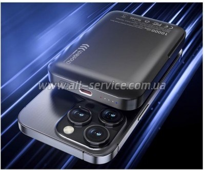   Choetech Magnetic Wireless 10000mAh Black (B743-CCBK)