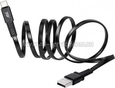 ���� ������ USB 2.0 AM to USB-C 1.2m black RivaCase (PS6002 BK12)