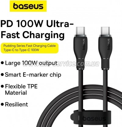 ���� ������ USB-C to USB-C 1.2m 100W black Baseus (P10355702111-00)