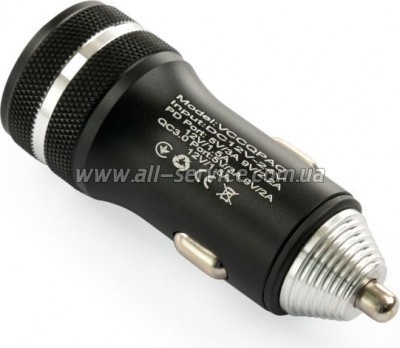   Vinga QC3.0 + PD Quick Car aluminium (VCCQPAC)