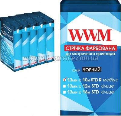 ����� �������� WWM 13 mm*10 m Refill STD ������ Black*5 (R13.10SR5)