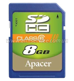   8Gb APACER SDHC Class 6 (AP8GSDHC6-R)