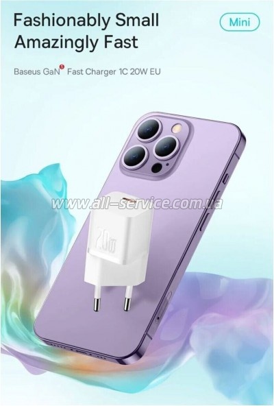 �������� ������� Baseus GaN5 USB-C 20W white (CCGN050102)