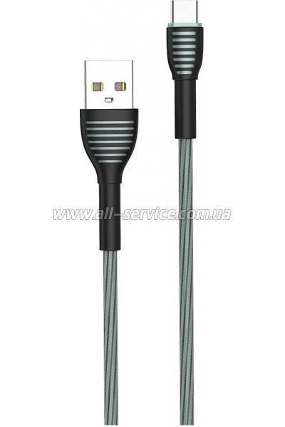 ���� ������ USB 2.0 AM to USB-C 1.0m ColorWay (CW-CBUC041-GR)