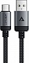 ���� ������ USB 2.0 AM to USB-C 1.2m 3.0A 18W aluminum alloy Black Acefast (6974316283782)