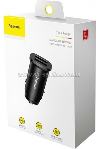 �������� ������� Baseus Square metal A+A 30W Black (CCALL-DS01)