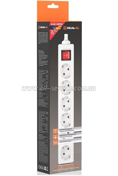������� ������ REAL-EL RS-6 Protect M 1.8m. white (EL122300031)