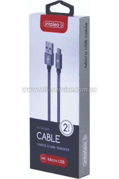 ���� ������ USB 2.0 AM to Micro 5P 2.0m CBGNYM2 grey Intaleo (1283126477683)