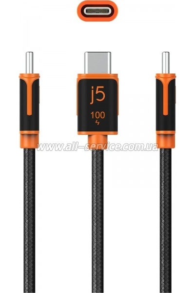 ���� ������ USB-C to USB-C 3.0m 100W 20V/5A premium J5create (JUCX25L30-N)