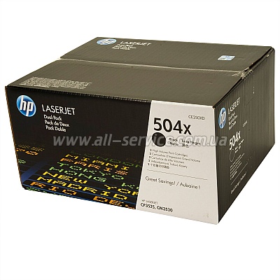 HP CLJ CM3530/ CP3525 series (black max) DUAL PACK (CE250XD)