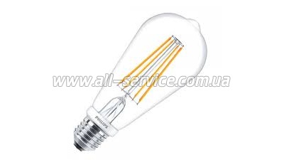 Лампа светодиодная Philips LED Fila ND E27 6-70W 2700K 230V ST64 CL (929001237408) Лампа светодиодная Philips LED Fila ND E27 6-70W 2700K 230V ST64 CL (929001237408)