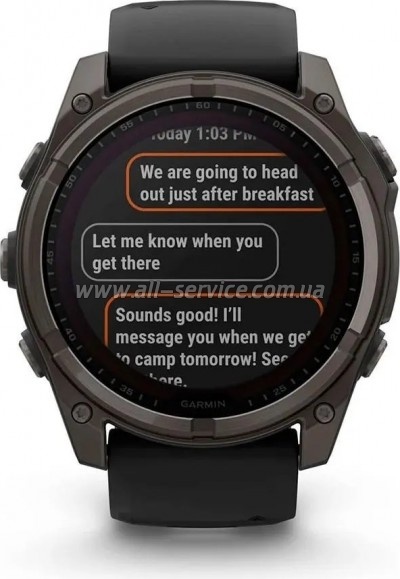 �����-���� Garmin fenix 8 51mm,Saph Solar,CrbnGry Ti/Blk,Blk/PblGryBnd (010-02907-11)