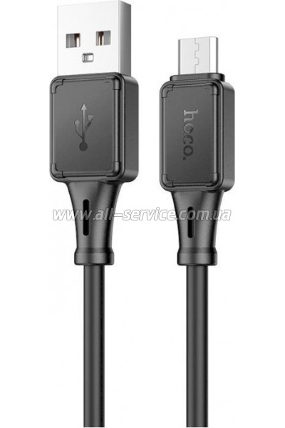 ���� ������ USB 2.0 AM to Micro 5P 1.0m Assistant silicone X101 black HOCO (6942007604055)