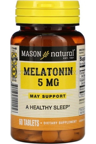 Mason Natural  5 , Melatonin, 60  (MAV-11145)